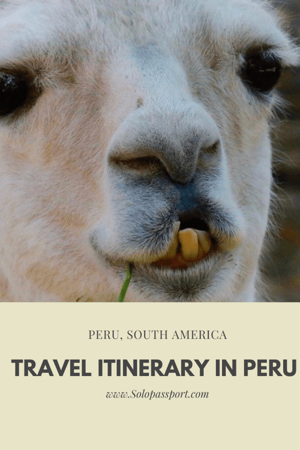 PIN for later reference - Travel itinerary for Peru