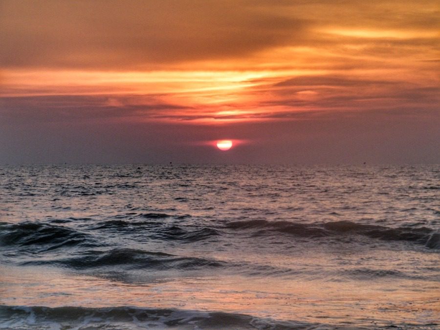 Sunset at Juhu beach, Mumbai