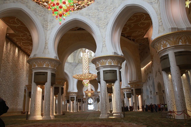 Interiors of Sheikh Zayed Grand Mosque