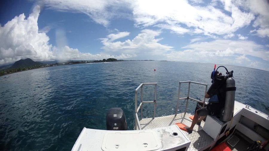 from the boat - PADI certified Open Water Scuba