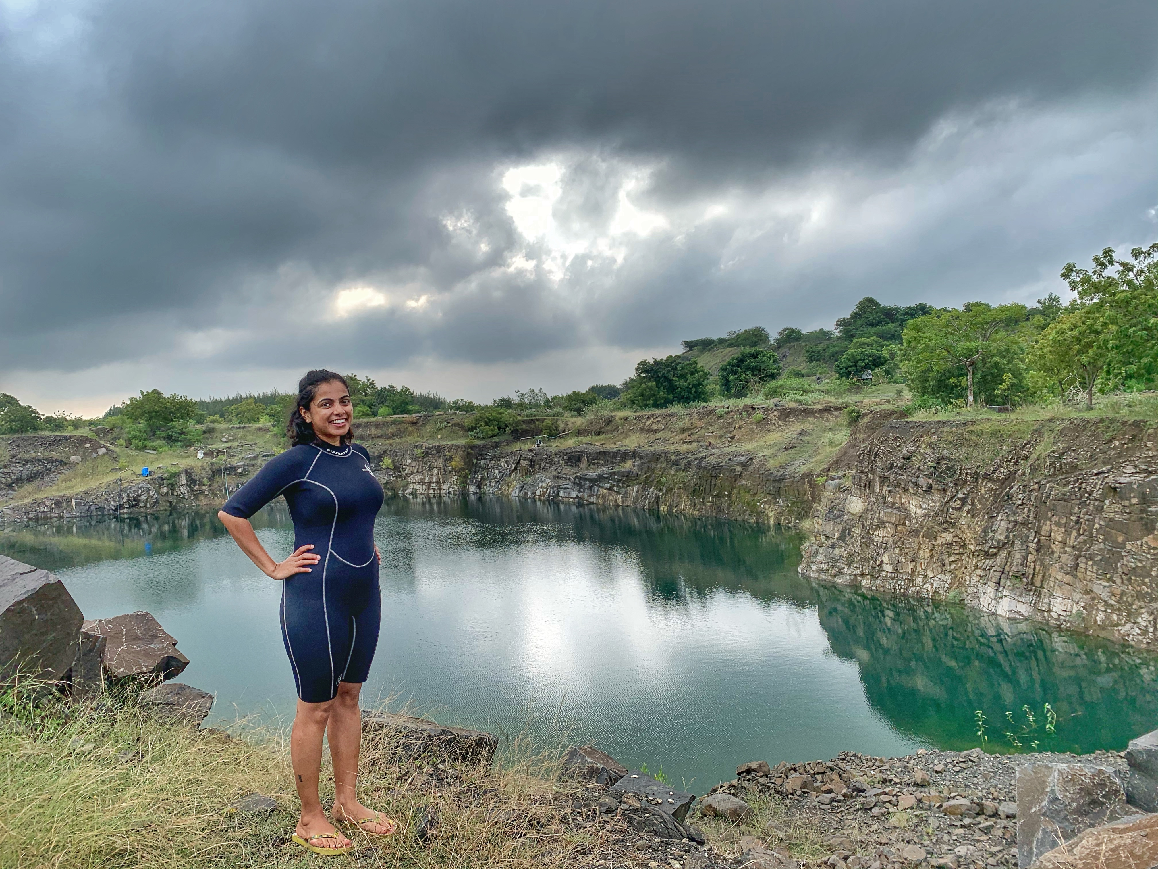 At Abandoned quarry, Pondicherry