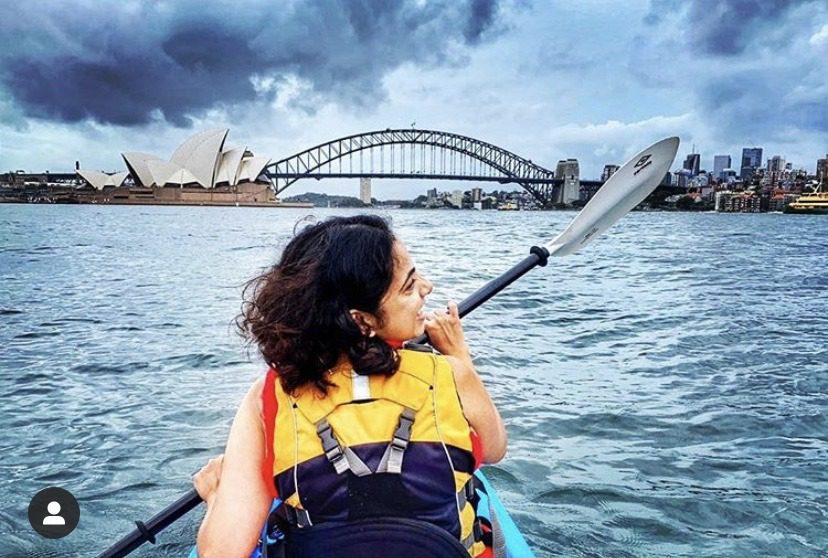 Picture taken while kayaking in the harbour; 10 Instagrammable Places in Sydney