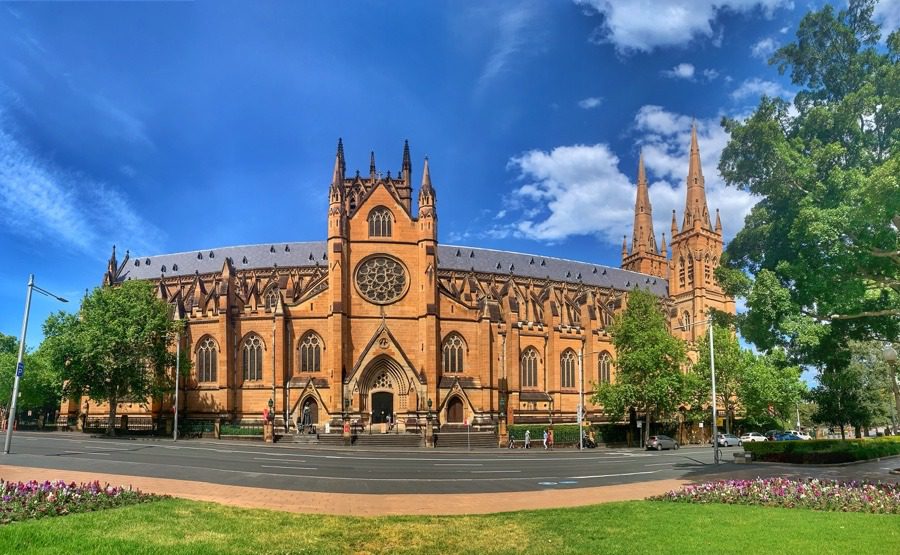 A panoramic view of St Mary's Cathedral | Sydney