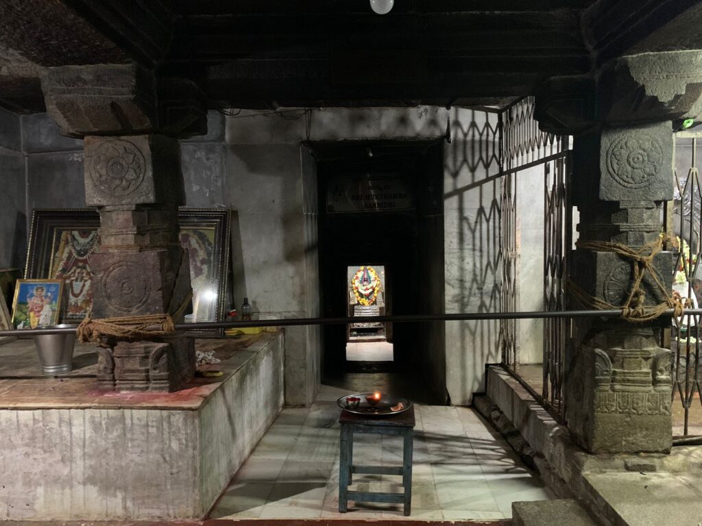 Inside the temple at the peak