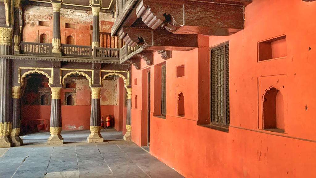 Walls and pillars of Tipu Sultan Summer Palace