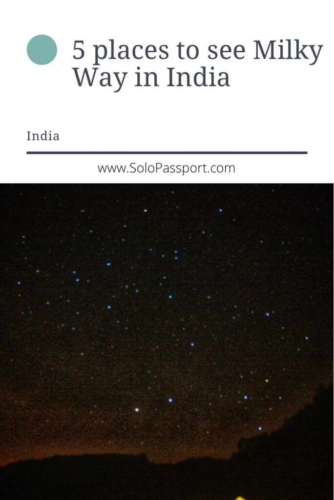 PIN for later reference - 5 places to see Milky Way in India