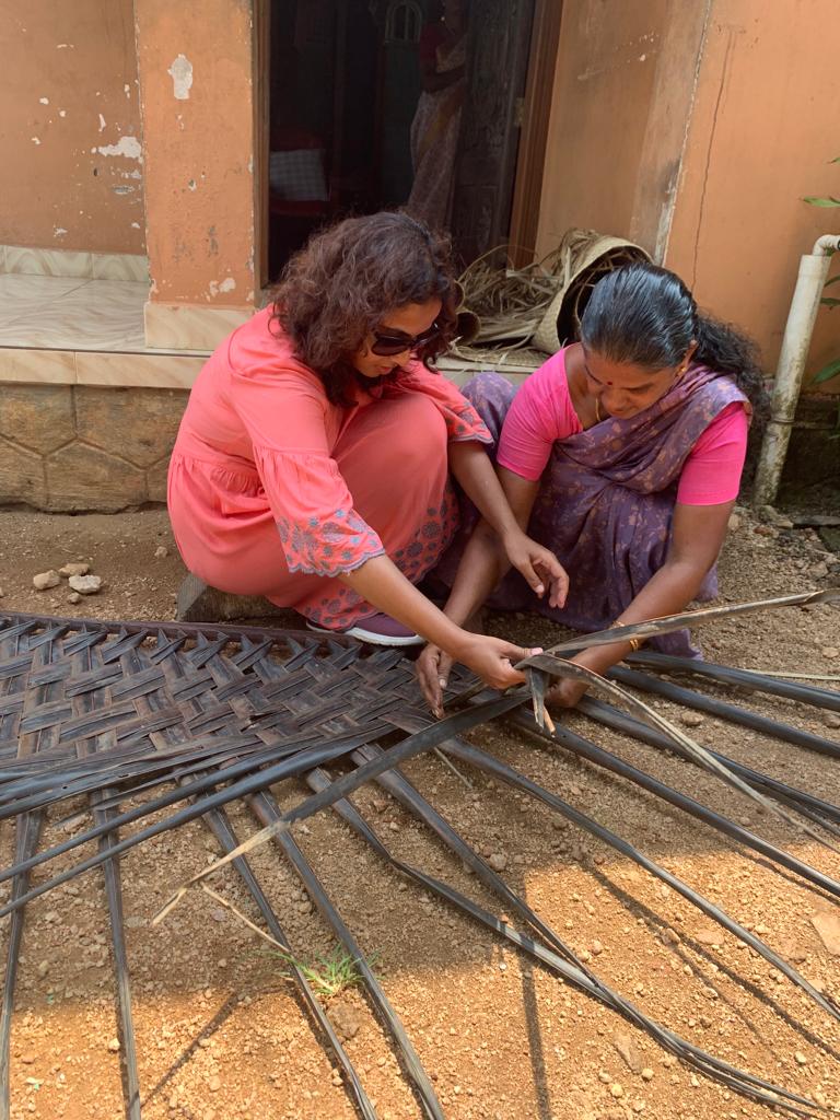 Making mats at Aymanam village in Kumarakom
