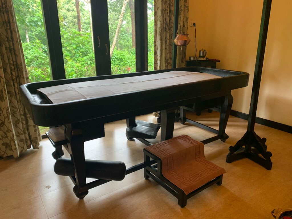 Massage table at Windflower Resort and Spa