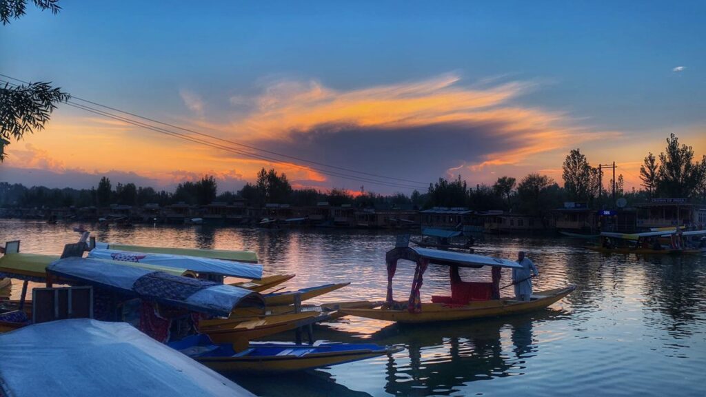 Shikara ride at sunset - Dal lake