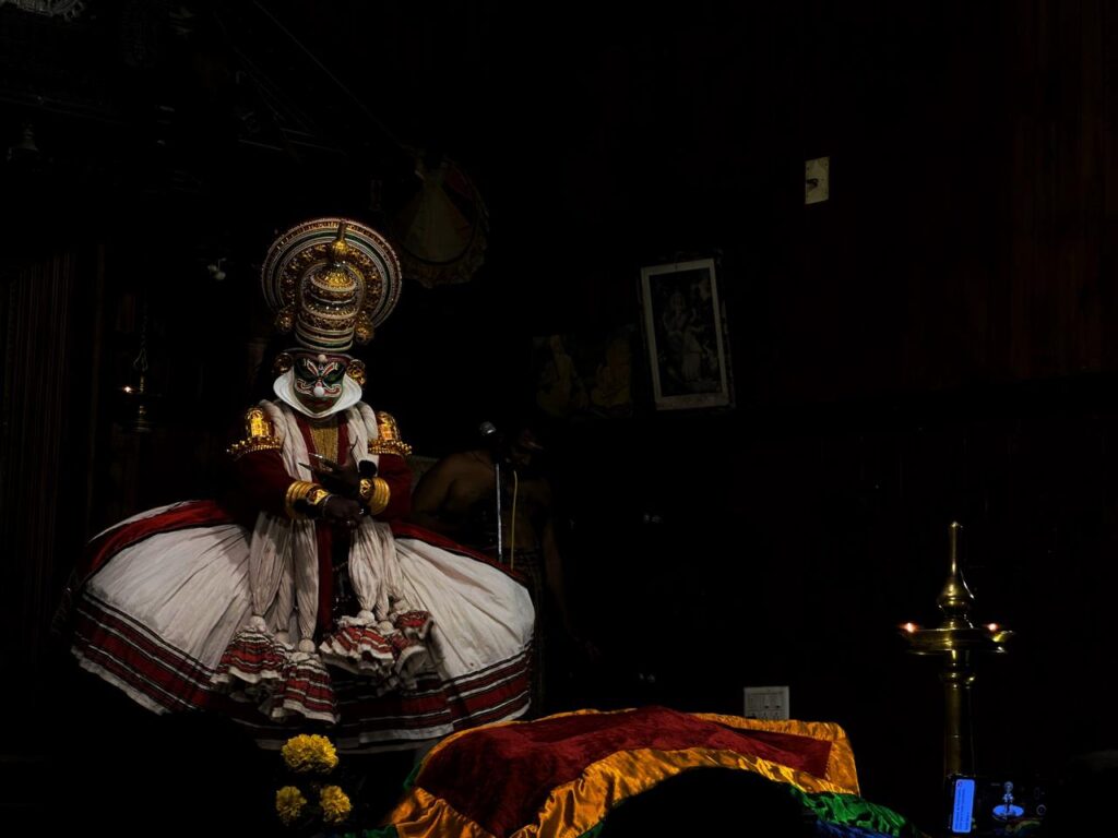 A Kathakali act in Fort Kochi