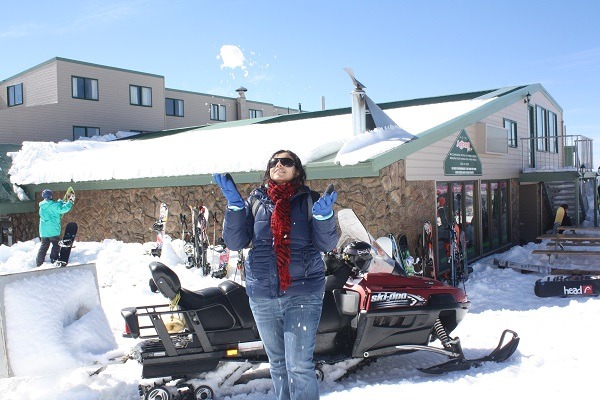 Playing with Snow at Mount Buller