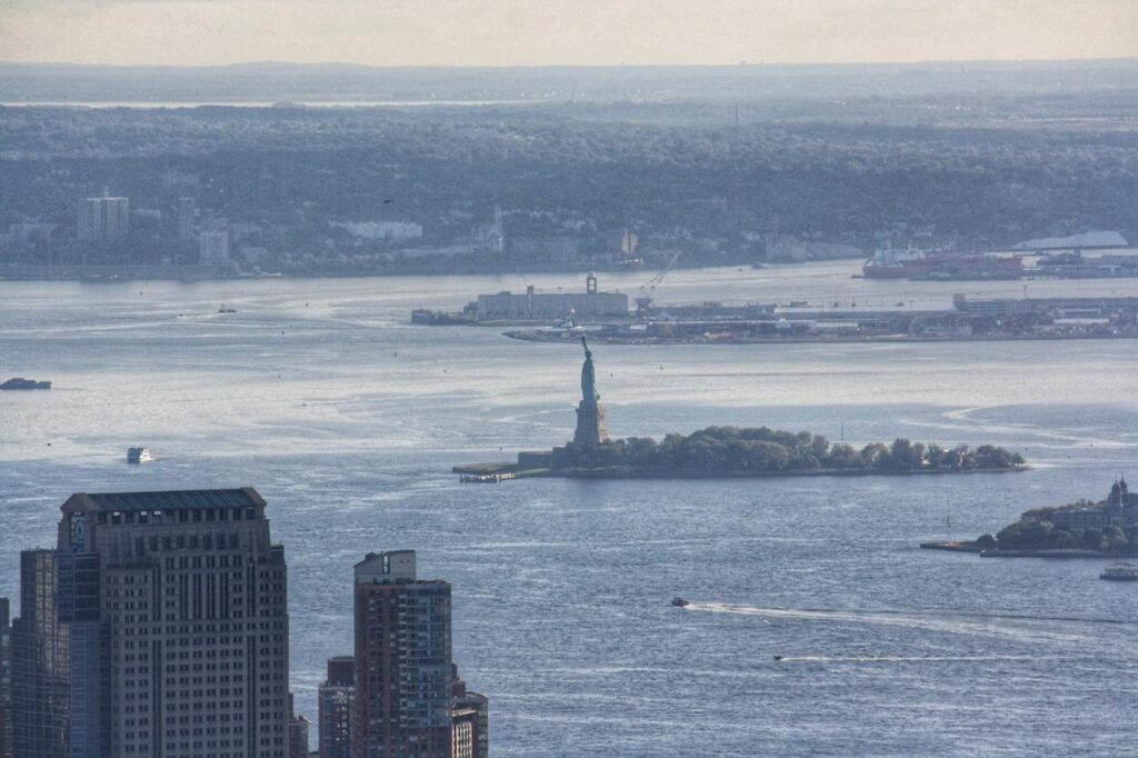 View of Statue of Liberty - New York City