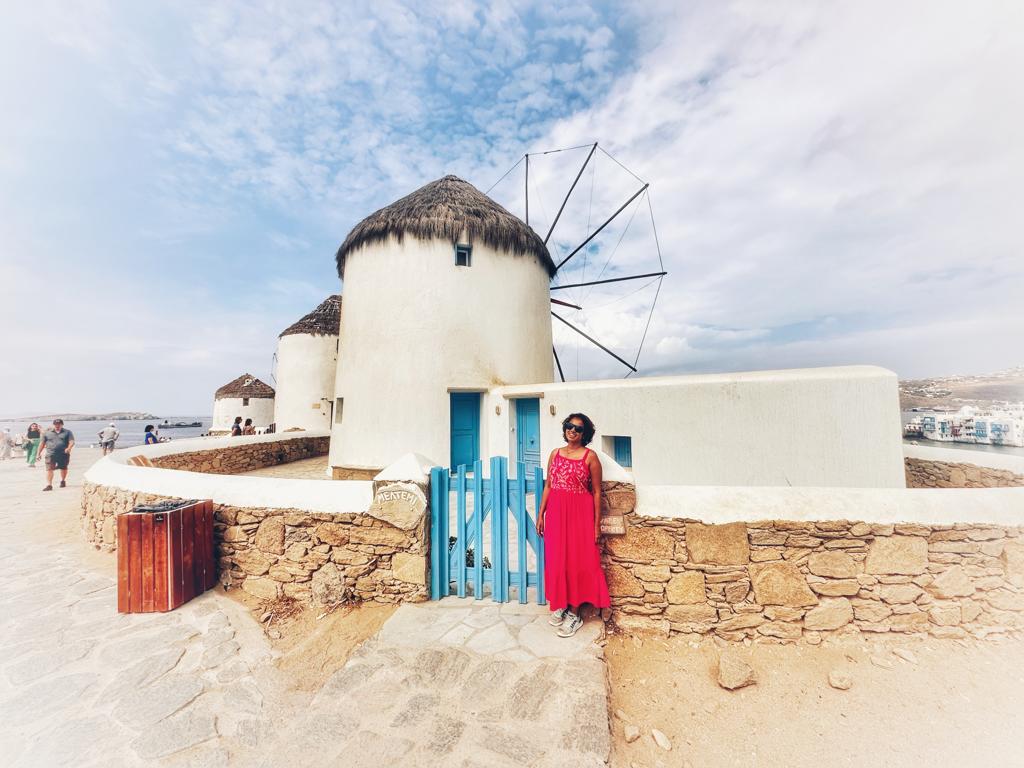 Take Picture with the Windmills - Mykonos