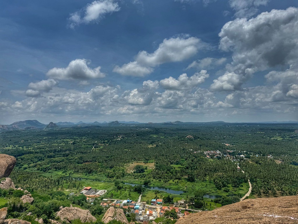 view of the villages from the peak