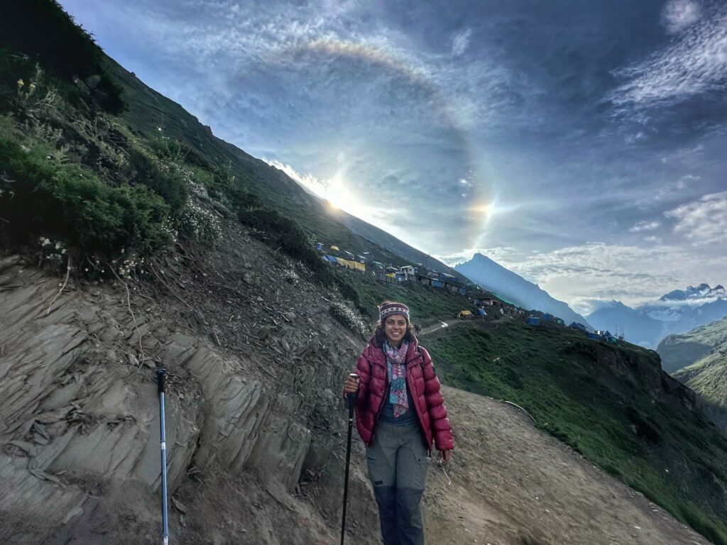 With the rainbow - Amarnath Yatra Trek